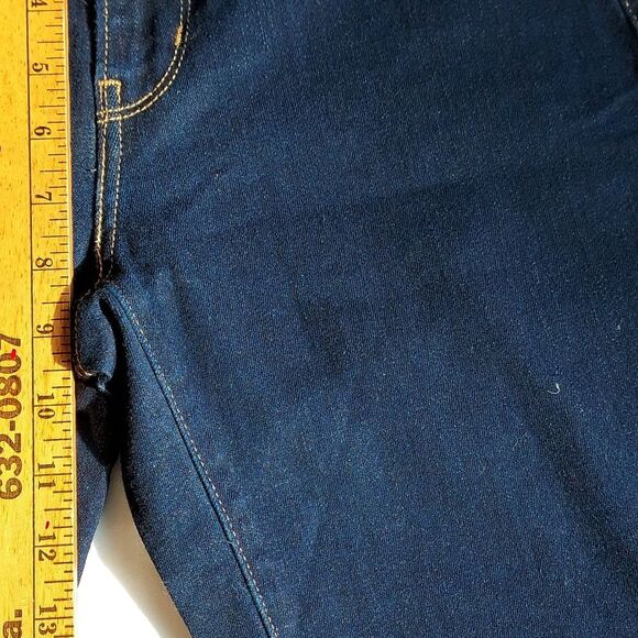 LEVI'S Women's 815 Curvy Bootcut Mid Rise‎ Dark Wash Denim Blue Jeans 29 32 - Picture 7 of 12